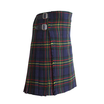 Scottish MacLaren Tartan Kilt 8 Yards With Box Pleats Medium Weight 13oz Leather Straps - biznimart